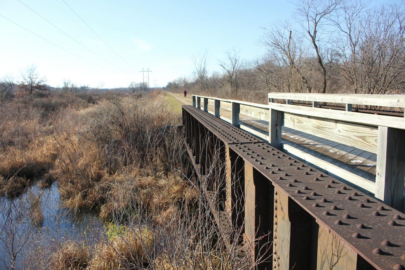 Looking west